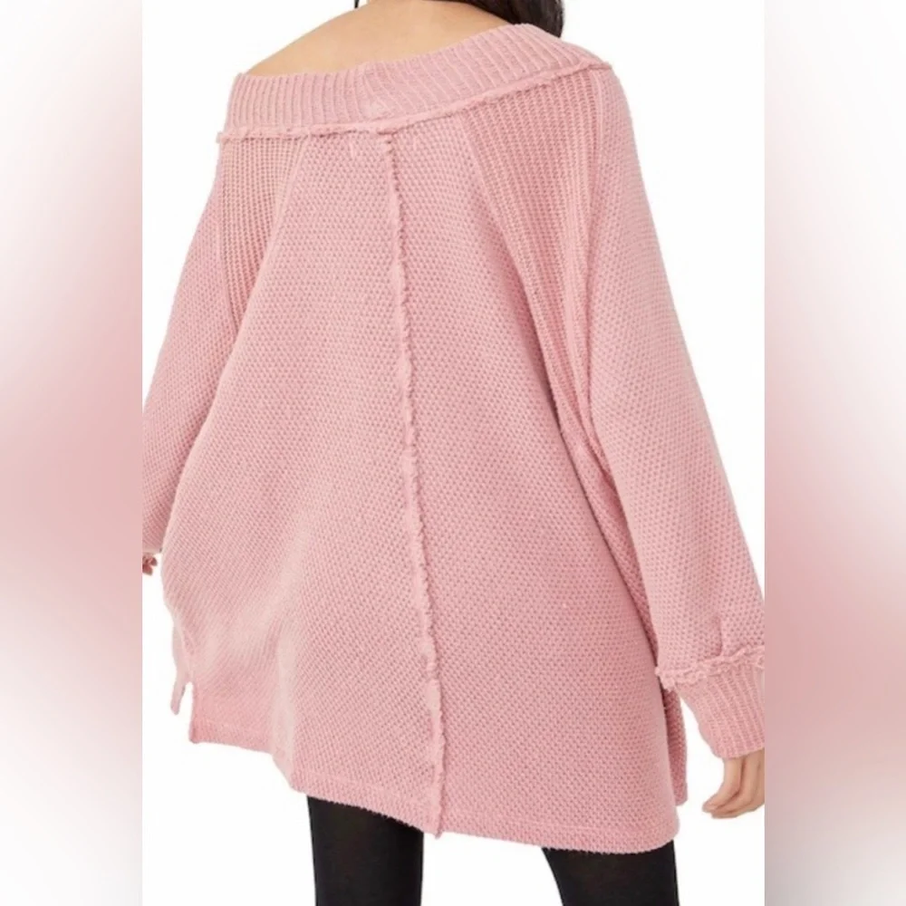 FREE PEOPLE® WE THE FREE She’s A Keeper Mock Neck Faded Coral Sweater/Top NWT